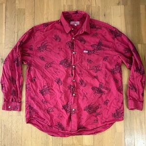 1981 -93 Vintage GUESS Shirt L - By Georges Marciano | Grid Tag | Western